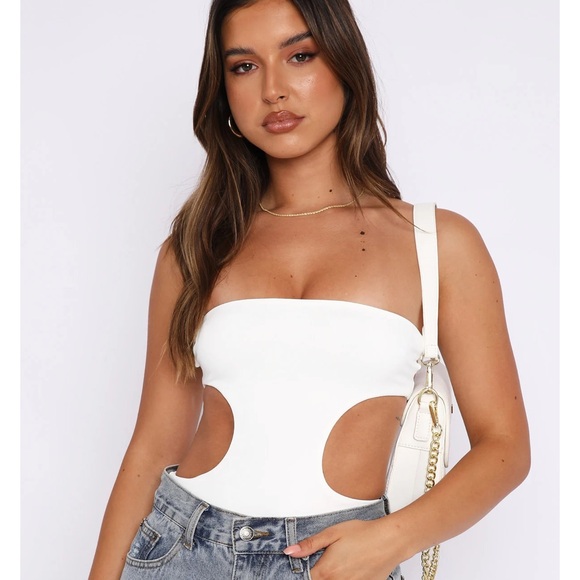 Cutting Corners White Bodysuit - Picture 1 of 4
